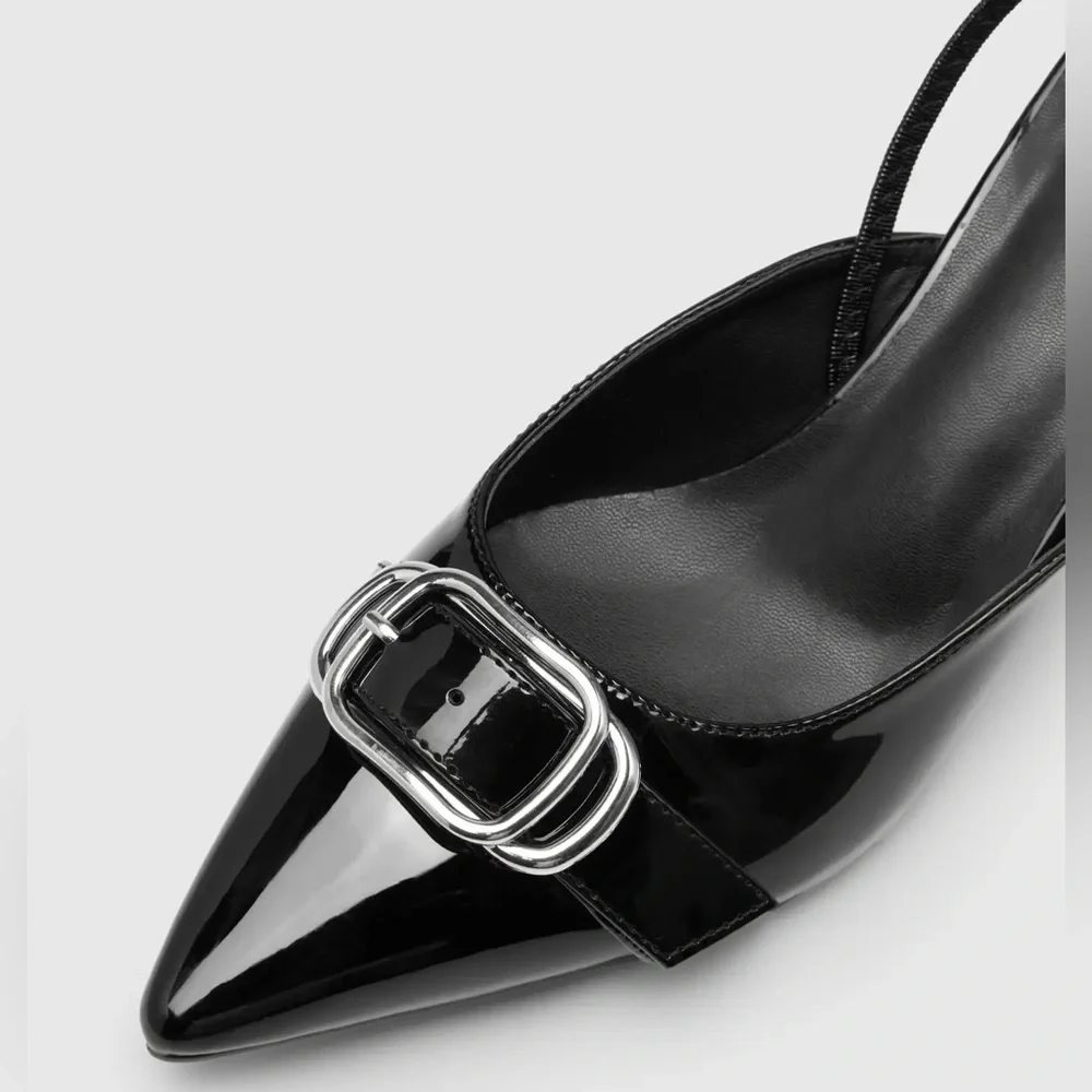 BUCKLE POINTED TOE SLINGBACK - Picture 6 of 10